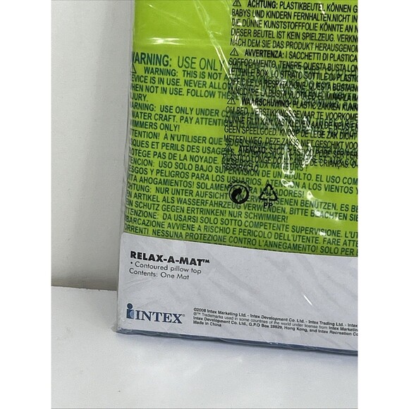 Vtg The Wet Set Intex Green Pool Float Inflatable Air Mat Summer Beach 72 X 27” - Picture 4 of 4
